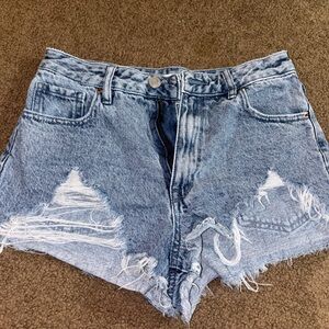 PacSun Light Blue Distressed Jean Shorts
